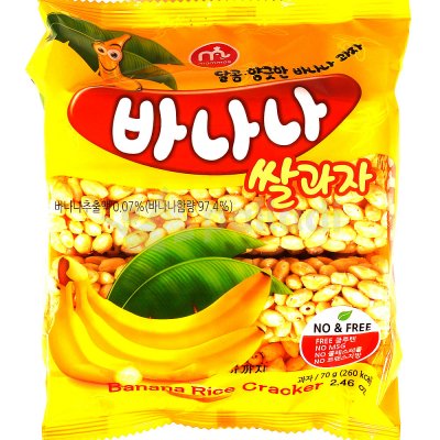 Палочки из воздушного риса 70г вкус банана Корея
