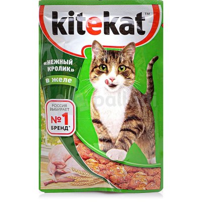 Kitekat 85г нежный кролик в желе