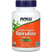 NOW Organic Spirulina (200 таб)