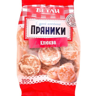 Пряники Ветли 350г Клюква 1/8