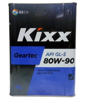 Масло трансмиссионное 80W90 GL-5 KIXX GEARTEC 4л
          Артикул: L298344TE1