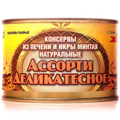Ассорти Печень и икра минтая 240г натуральная Янтарное