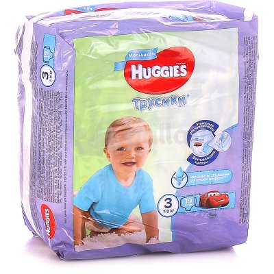 Трусики HUGGIES для мальчиков 3, 7-11кг, 19шт