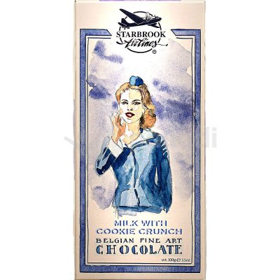 Шоколад Starbrook Airlines молочный 100г с печеньем