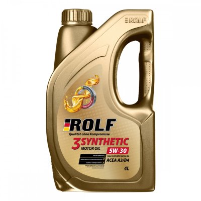 Масло моторное 5W30 A3/B4 ROLF 3-SYNTHETIC 4л синтетическое пластик
          Артикул: 322733
