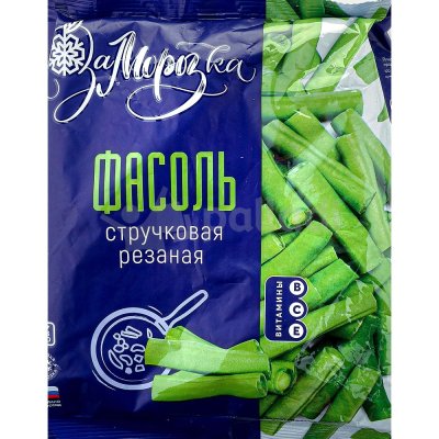 Заморозка Фасоль стручковая резаная 400г 