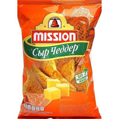 Чипсы кукурузные MISSION 150г сыр Чеддер