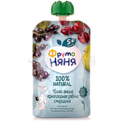 Десерт Фруто Няня 90г вишня/рябина/смородина м/у