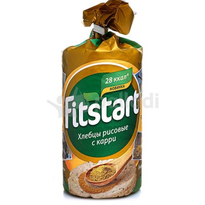 Хлебцы рисовые FITSTART 100г с карри