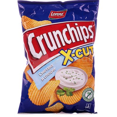 Срок до 09.03.19г Чипсы Lorenz Crunchips X-Cut Сметана и специи 140г