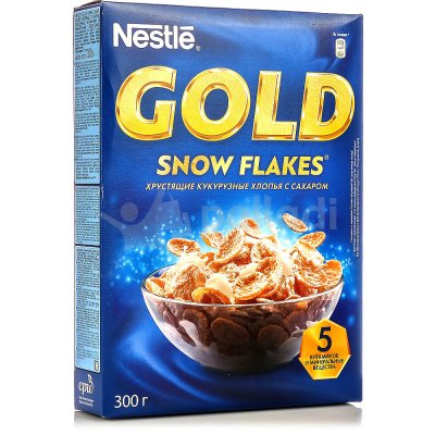 Сухой завтрак Nestle Gold 300г Кукурузные хлопья с сахаром  