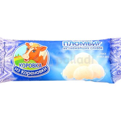 Мороженое Коровка из Кореновки 1кг пломбир 1/6