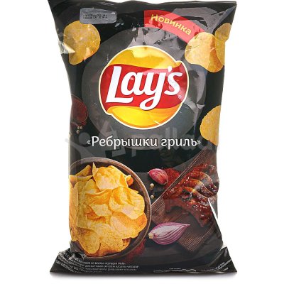 Чипсы Лейс 140г Ребрышки гриль