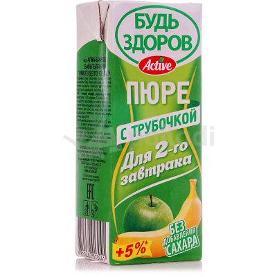 Пюре АВС 210г яблочное-банановое обогащенное инулином
