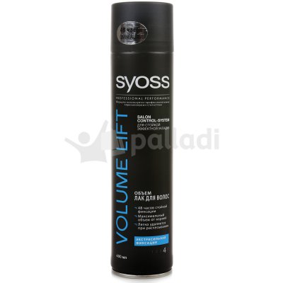Лак SYOSS для волос объем экстрасильной фиксации 400 мл