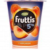 Йогурт Фруттис 5% 290г персик стакан