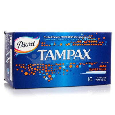 Тампоны TAMPAX с аппликатором super plus 16шт