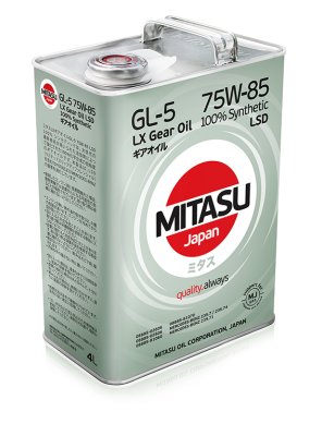 Масло трансмиссионное 75W85 GL-5 MITASU LX GEAR OIL LSD 4л синтетическое
          Артикул: MJ-415/4