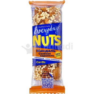 Батончик мюсли Everyday NUTS 40г миндаль-карамель