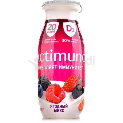 Напиток кисломолочный Actimuno 95г ягодный микс Danone 