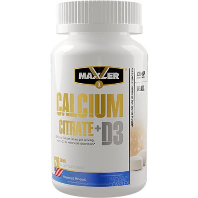 Maxler Calcium Citrate + D3 (120 таб)