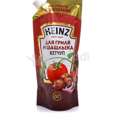 Кетчуп Heinz 550г для гриля и шашлыка дой/пак 