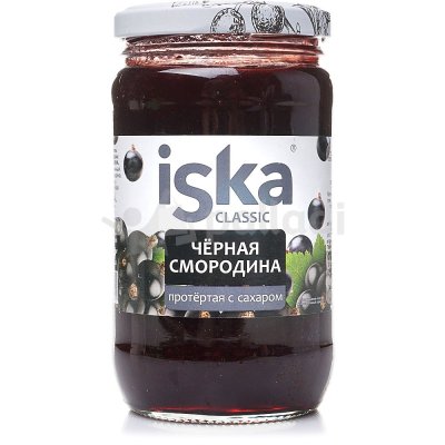 Фрукты протертые с сахаром ISKA 420г Черная смородина