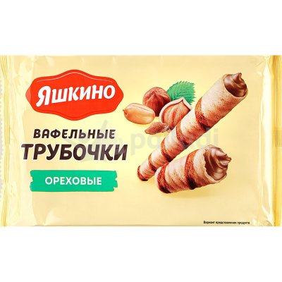 Вафельные трубочки Яшкино 190г ореховые