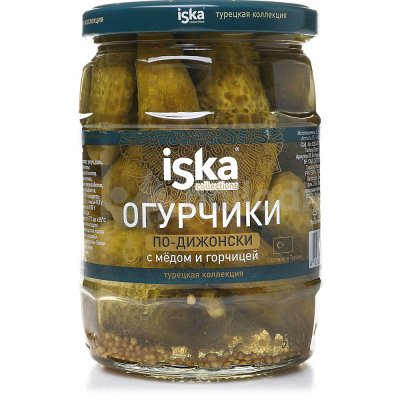 Огурцы ISKA 580г По-дижонски с медом и горчицей