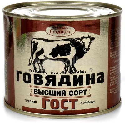 Говядина тушеная Семейный бюджет в/с ГОСТ 500г ж/б