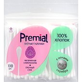 Палочки ватные Premial 100шт