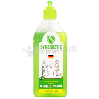 ЭКО мыло жидкое SYNERGETIC гипоаллергенное Луговые травы 500мл