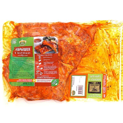 Ребро свиное в маринаде 0,55кг Кудряшовский мясокомбинат (не ставить