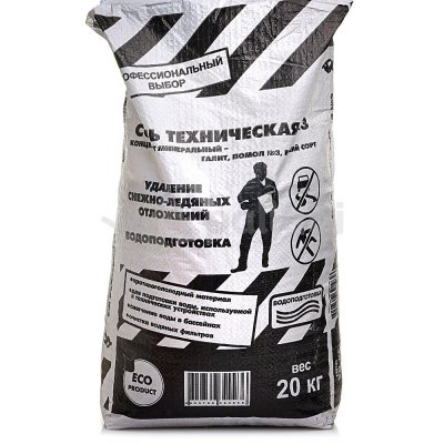 Противогололедный материал ROCKMELT №3 техническая соль 20кг 
