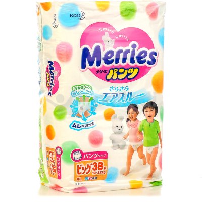 УД Трусики MERRIES для детей XL 12-22кг 38шт (1/3)