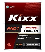 Масло моторное 0W30 SN/CF A5/B5-08 C2-08 KIXX PAO1 4л синтетическое
          Артикул: L208144TE1
