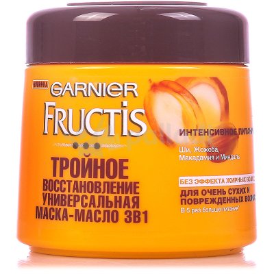 Маска для волос FRUCTIS Тройное восстановление универсальная 3в1 300мл