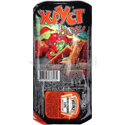 Гренки Хруст 80г тайский перчик + кисло-сладкий соус