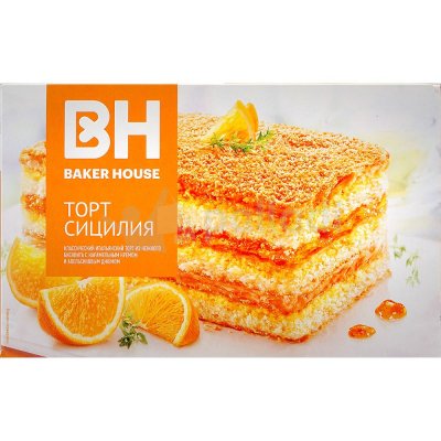 Торт бисквитный Baker hause 350г Сицилия 