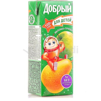 Сок Добрый 0,2л Яблоко-груша для детей 
