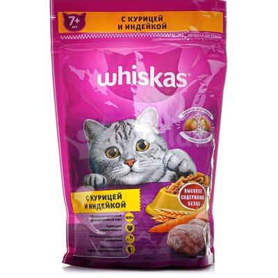 Вискас подушечки 350г курица индейка для кошек старше 7лет