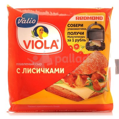 Сыр Viola плавленый 140г с лисичками нарезка