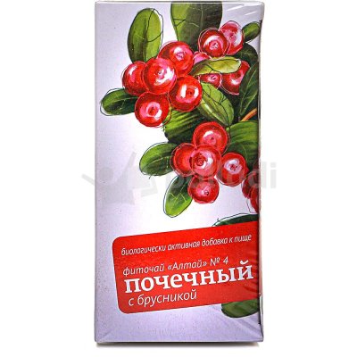 Фиточай Алтай №4 Почечный с брусникой 20 фильтр-пакетов 1,5г