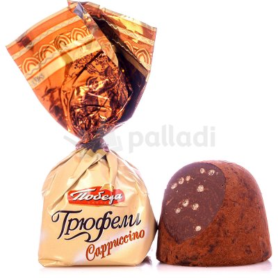 Конфеты Победа 250г Трюфели капучино с печеньем