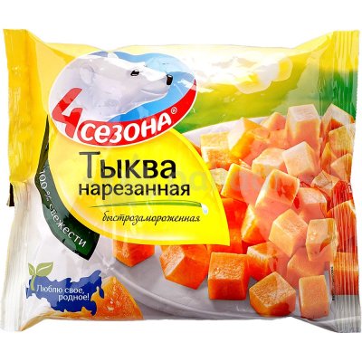 4 сезона Тыква нарезанная 400гр 1/10