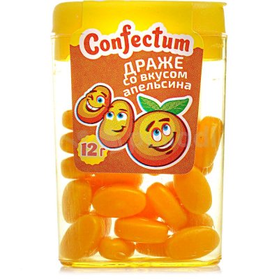 Драже Confectum 12г со вкусом апельсина