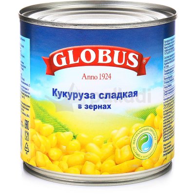 Кукуруза Глобус 425 мл ж/б сладкая