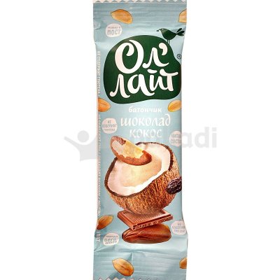 Батончик Ол Лайт 30г шоколад-кокос