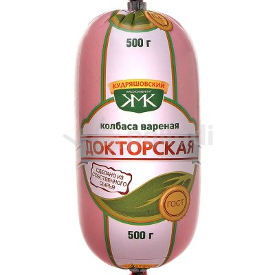 Колбаса Кудряшовский МК Докторская 500г вареная 