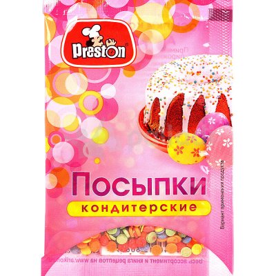 Посыпка кондитерская Престон 7г конфетти